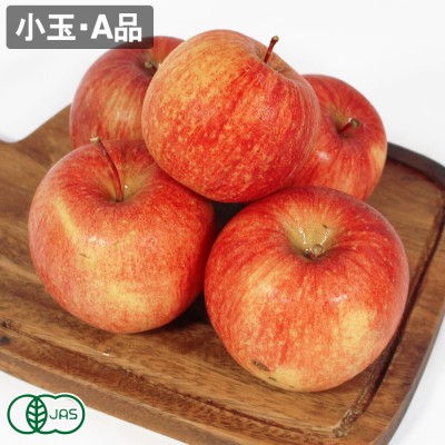 【小玉・A品】キュートアップル(オーガニック) 有機 りんご(赤) 2.5kg 有機JAS (青森県 北上農園)